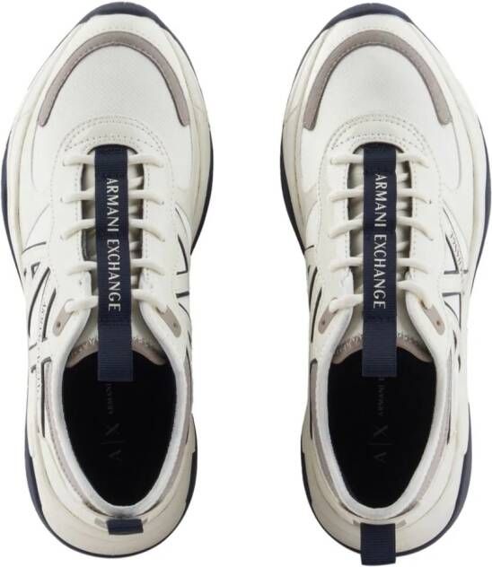 Armani Exchange logo-embossed chunky sneakers White