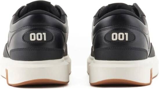 Armani Exchange logo-embossed panelled sneakers Black