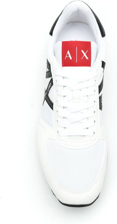 Armani Exchange logo-patch lace-up sneakers White