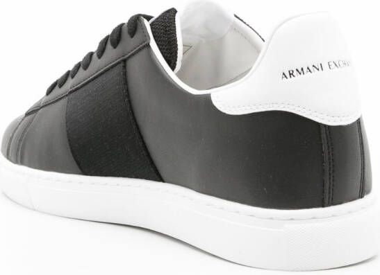 Armani Exchange logo-patch low-top sneakers Black