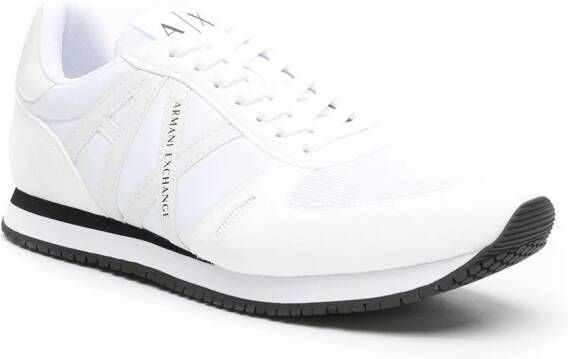 Armani Exchange logo-patch low-top sneakers White
