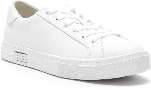 Armani Exchange logo-plaque lace-up sneakers White