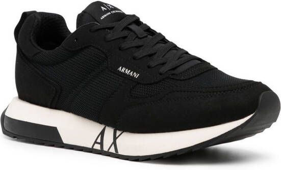 Armani Exchange logo-print detail low-top sneakers Black