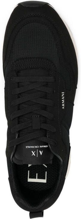 Armani Exchange logo-print detail low-top sneakers Black