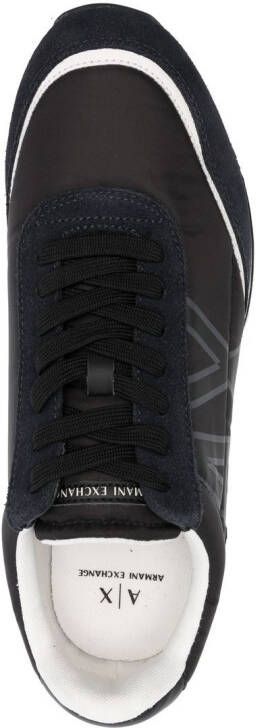Armani Exchange logo-print lace-up sneakers Black