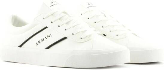 Armani Exchange logo-print lace-up sneakers White