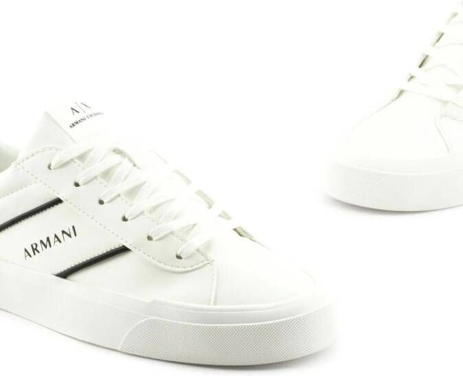 Armani Exchange logo-print lace-up sneakers White