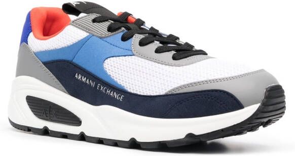 Armani Exchange logo-print low-top sneakers Blue