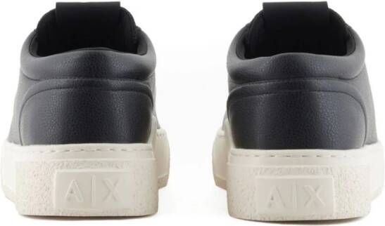 Armani Exchange logo-print panelled sneakers Black