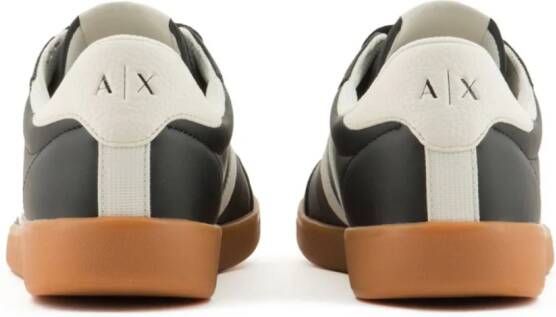 Armani Exchange logo-print panelled sneakers Black