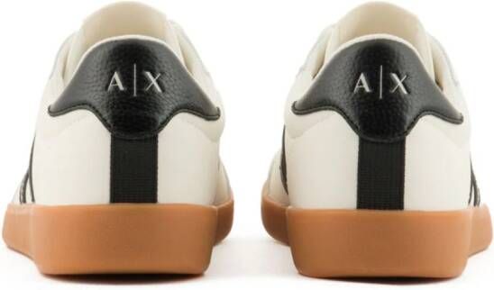 Armani Exchange logo-stripe contrast-sole trainers White