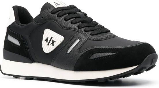 Armani Exchange low-top lace-up sneakers Black