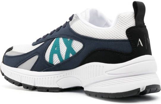Armani Exchange low-top mesh-panel sneakers Blue