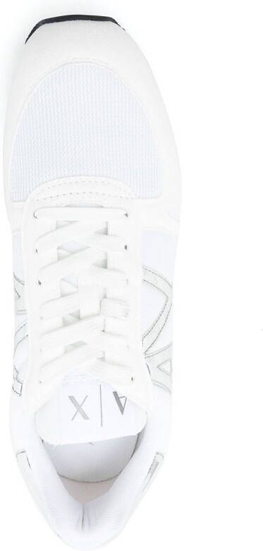 Armani Exchange metallic-logo low-top sneakers White
