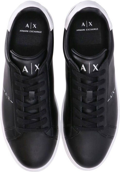 Armani Exchange logo-embossed low-top sneakers Black