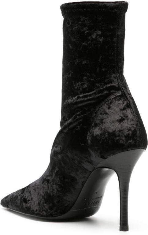 Arteana Corsini 95mm velvet boots Black