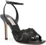 Arteana floral-lace strap 105mm sandals Black - Thumbnail 2