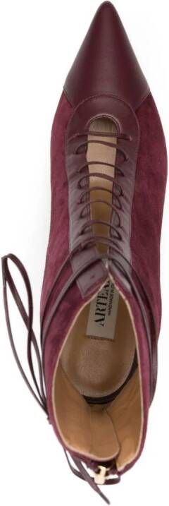 Arteana Venezia 75mm suede boots Purple