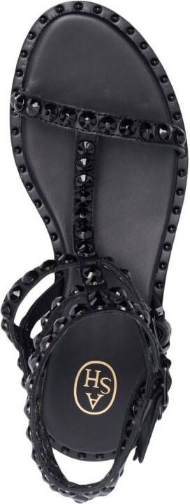 Ash 20mm open-toe studded leather sandals Black