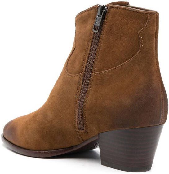 Ash 50mm heeled suede boots Brown