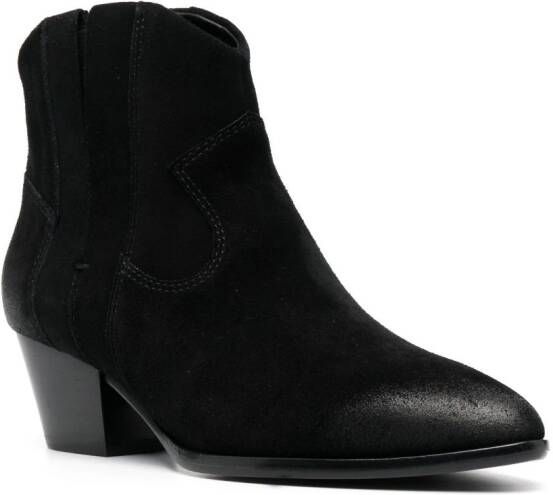 Ash 55mm slip-on leather ankle boots Black