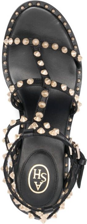 Ash 70mm studded leather sandals Black