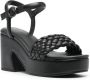 Ash 90mm interwoven leather sandals Black - Thumbnail 2