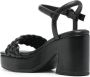 Ash 90mm interwoven leather sandals Black - Thumbnail 3