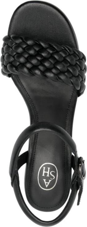 Ash 90mm interwoven leather sandals Black