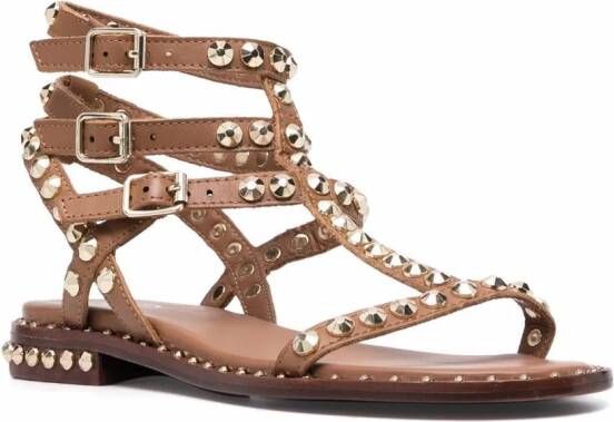 Ash Ariel rockstud-embellished sandals Brown