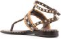 Ash bead-embellished leather sandals Brown - Thumbnail 3