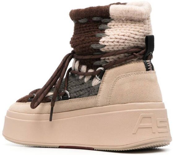 Ash chunky-knit ankle boots Neutrals