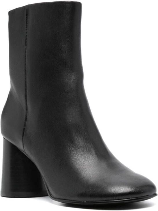 Ash Clone 75mm leather ankle boots Black
