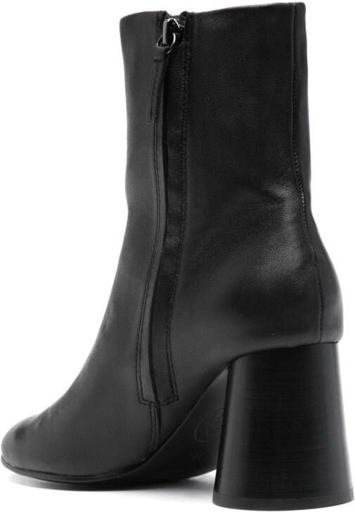 Ash Clone 75mm leather ankle boots Black