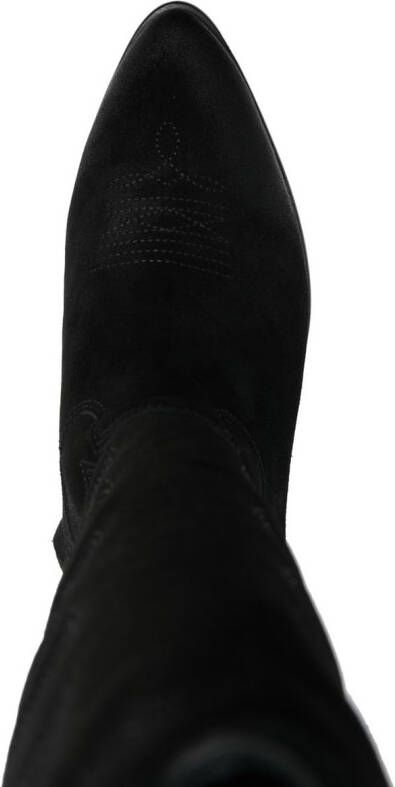 Ash cow-boy knee-length boots Black
