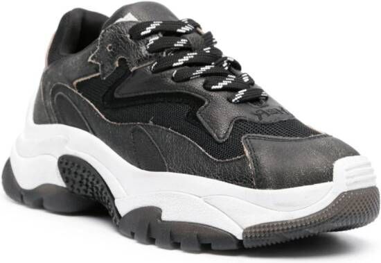 Ash distressed panelled sneakers Black