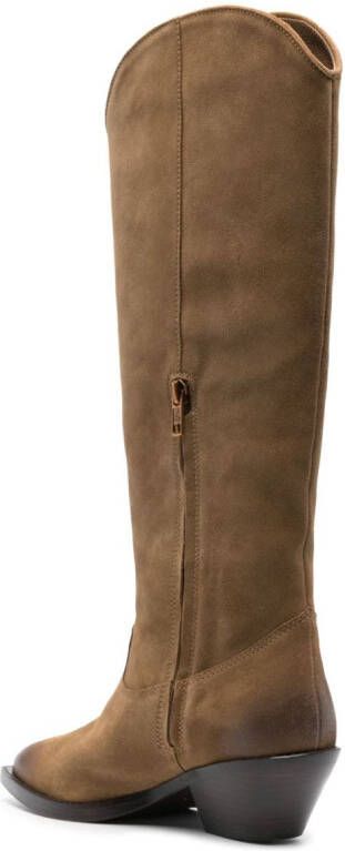 Ash Dolly 70mm leather boots Brown
