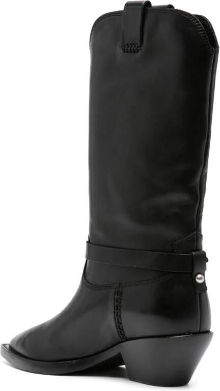 Ash Duran 55mm leather boots Black