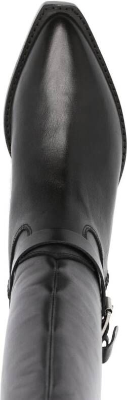 Ash Duran 55mm leather boots Black
