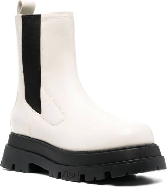 Ash elasticated side-panel boots Neutrals