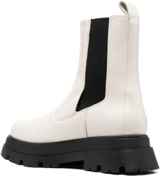 Ash Elite 03 leather ankle boots White