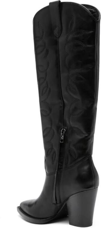 Ash Eloise 85mm leather boots Black