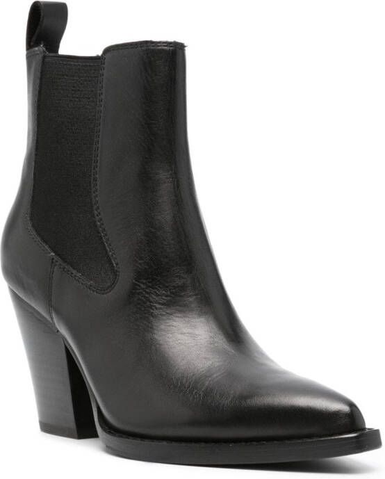 Ash Emi 85mm leather boots Black