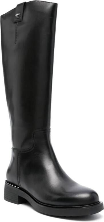 Ash Faith 40mm knee-high leather boots Black