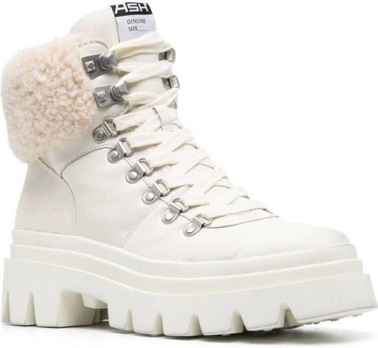 Ash faux-fur detail boots White