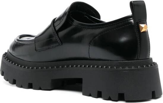 Ash Genial Stud leather loafers Black