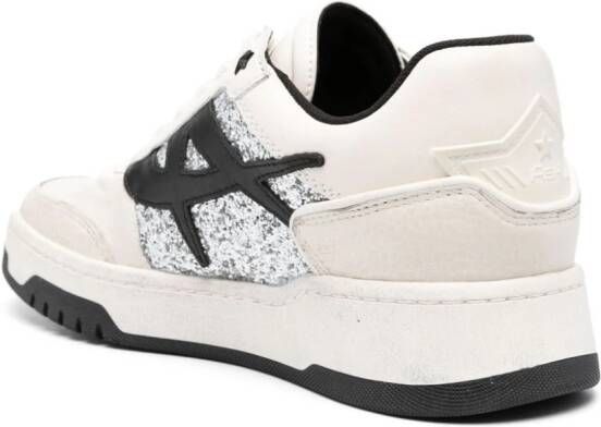 Ash logo-patch leather sneakers Neutrals