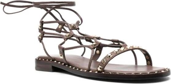 Ash Paloma lace-up leather sandals Brown
