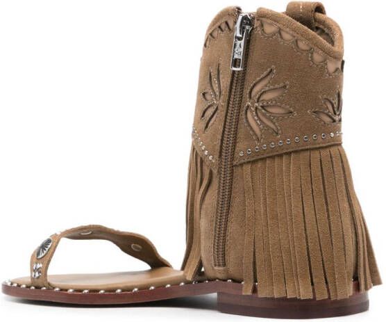 Ash Paquito suede sandals Brown