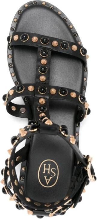 Ash Passion studded leather sandals Black